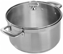 Chantal 21 Steel Induction Casserole Pot W/ Glass Lid - 6 Quart