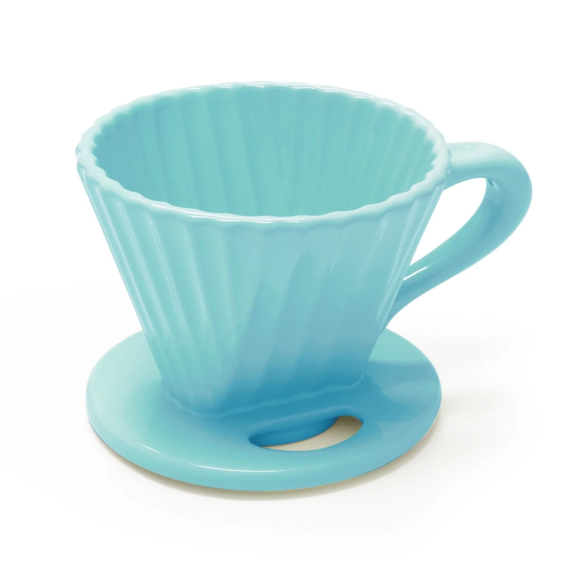 Chantal Lotus 8 Oz Pour Over Coffee Maker - Aqua 3 Chantal Lotus 8 Oz Pour Over Coffee Maker - Aqua