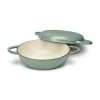 Cuisinart Chef's Classic Enameled Cast Iron 2-in-1 Multipurpose Set | Sage Green -Cookware & Knives Shop ci5528 2sg