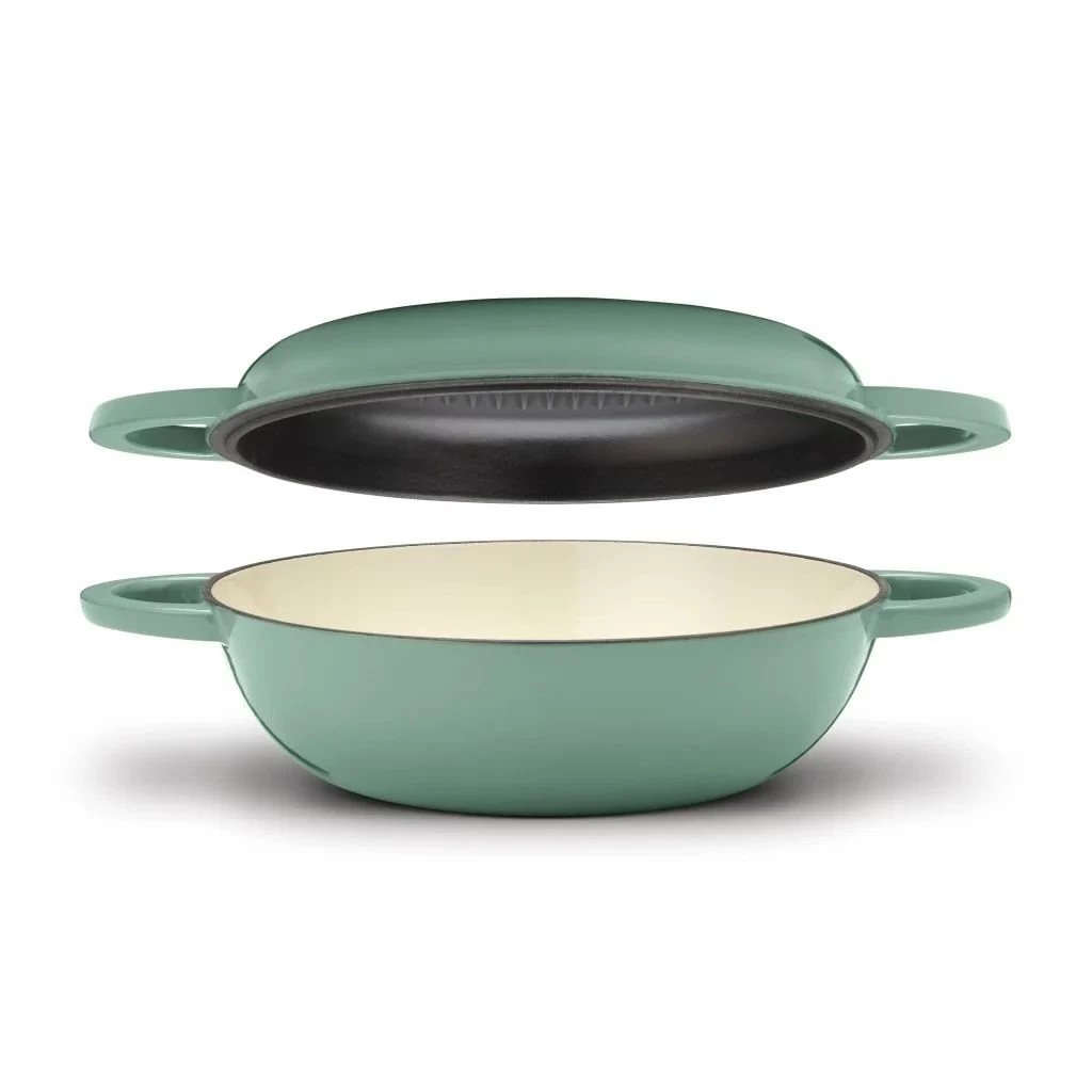 Cuisinart Chef's Classic Enameled Cast Iron 2-in-1 Multipurpose Set | Sage Green 4 Cuisinart Chef's Classic Enameled Cast Iron 2-in-1 Multipurpose Set | Sage Green - Image 2