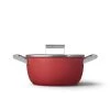 SMEG 5 Qt. Nonstick Casserole Dish With Lid | Red -Cookware & Knives Shop ckfc2411rdm