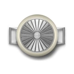 SMEG 4 Qt. Nonstick Deep Pan With Lid | Cream -Cookware & Knives Shop ckfd2811crm 6