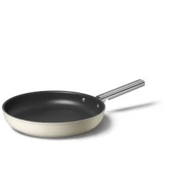 SMEG 12" Nonstick Fry Pan | Cream -Cookware & Knives Shop ckff3001crm 1