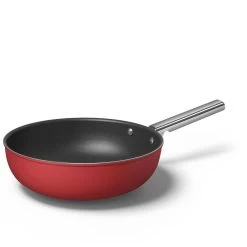 SMEG 12" Nonstick Wok | Red 8 SMEG 12" Nonstick Wok | Red -Cookware & Knives Shop ckfw3001rdm 1