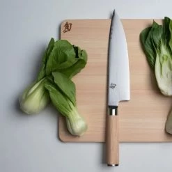Shun Classic Blonde 8" Chef's Knife -Cookware & Knives Shop dm0706w bokchoy lifestyle3 1