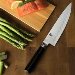 Shun Classic 8" Hollow Ground Chef's Knife -Cookware & Knives Shop dm0719 steelhead lifestyle1