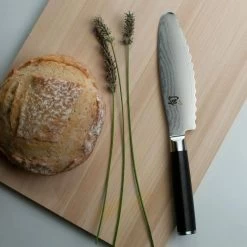 Shun Classic 6" Ultimate Utility Knife -Cookware & Knives Shop dm0741 bread lifestyle1