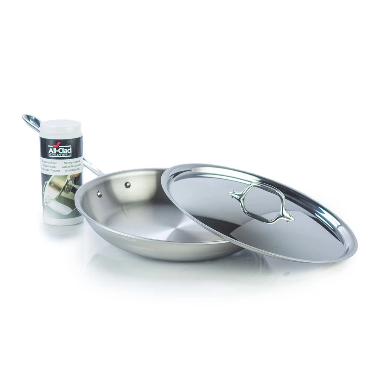 All-Clad D3 Stainless Steel 12.5" Fry Pan + Cleaner 3 All-Clad D3 Stainless Steel 12.5" Fry Pan + Cleaner