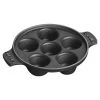 Staub 5.75" Escargot Dish With 6 Holes | Matte Black -Cookware & Knives Shop escargot dish with 6 holes 5 3 4 black 6 compressed 1