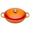 Le Creuset 2.25 Qt. Signature Enameled Cast Iron Braiser With Stainless Steel Knob | Flame Orange -Cookware & Knives Shop flame main 1