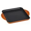 Le Creuset 9.5" Square Signature Enameled Cast Iron Griddle Pan | Flame Orange -Cookware & Knives Shop flamegriddle1