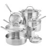 KitchenAid Stainless Steel 3-Ply Cookware Set | 11-Piece 2 KitchenAid Stainless Steel 3-Ply Cookware Set | 11-Piece -Cookware & Knives Shop full set 1