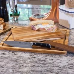 TeakHaus Edge Grain Essential Cutting Boards (Set Of 2) | 18" X 14" & 14" X 10" -Cookware & Knives Shop gift guide images smaller 0046 gift guides 2022 2671