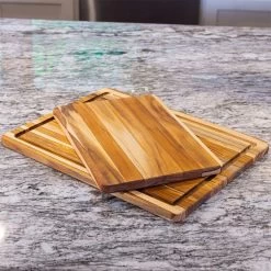 TeakHaus Edge Grain Essential Cutting Boards (Set Of 2) | 18" X 14" & 14" X 10" -Cookware & Knives Shop gift guide images smaller 0063 gift guides 2022 2575 copy