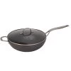 Swiss Diamond | Hard Anodized Induction 12.5" Nonstick Wok With Glass Lid -Cookware & Knives Shop ha31132ic