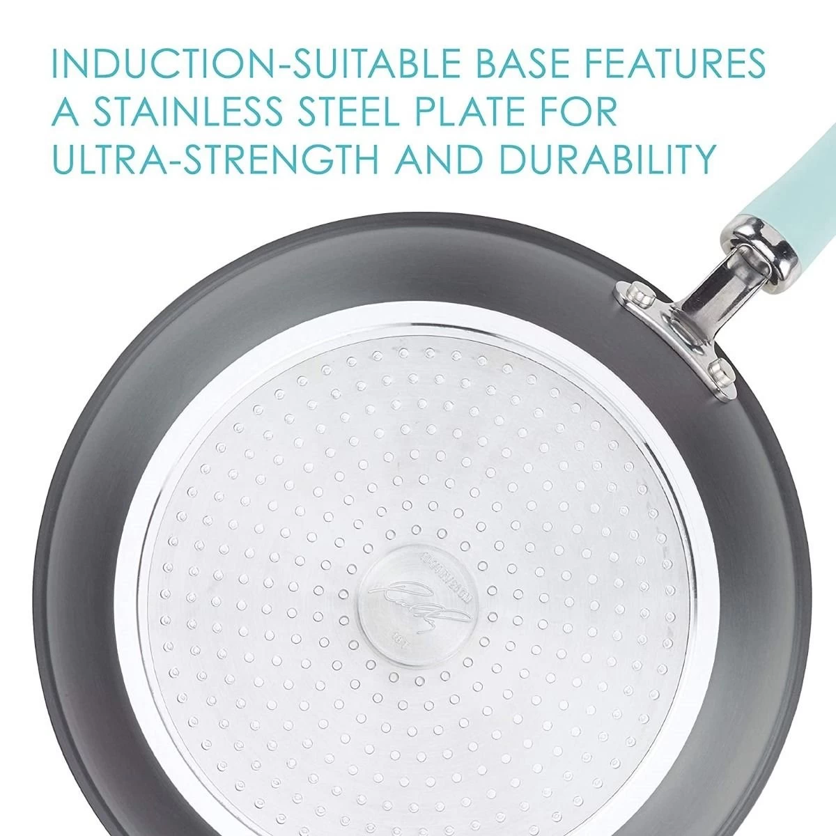 Rachael Ray 11-Piece Hard Anodized Cookware Set | Light Blue 6 Rachael Ray 11-Piece Hard Anodized Cookware Set | Light Blue - Image 4