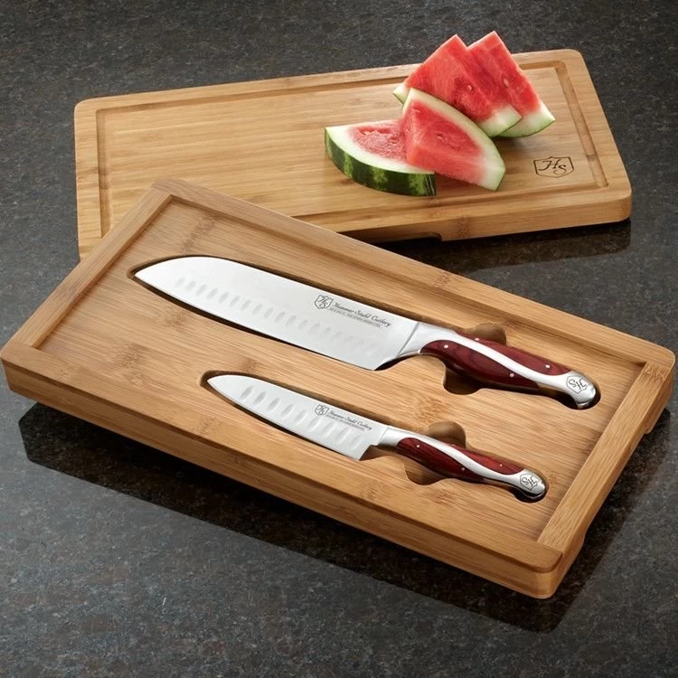 Hammer Stahl Cutlery Classic Collection 2-Piece Santoku Knife Set & Bamboo Cutting Board Case 4 Hammer Stahl Cutlery Classic Collection 2-Piece Santoku Knife Set & Bamboo Cutting Board Case - Image 2