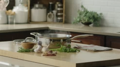 Heritage Steel Cookware Stainless Steel Deep Saute Pan With Cover | 4 Qt. -Cookware & Knives Shop hsc 14011