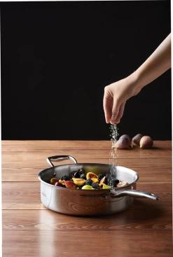 Heritage Steel Cookware Stainless Steel Deep Saute Pan With Cover | 4 Qt. -Cookware & Knives Shop hsc 14011 2