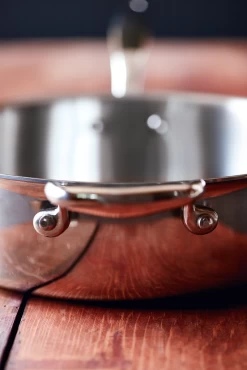 Heritage Steel Cookware Stainless Steel Deep Saute Pan With Cover | 4 Qt. -Cookware & Knives Shop hsc 14011 hammer stahl 4 qt deep saute pan with cover 316ti 3