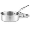 Heritage Steel Cookware Stainless Steel Saucepan With Lid | 2 Qt.
