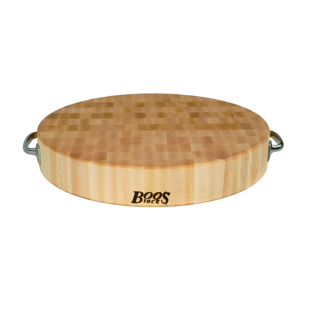 John Boos 18” Maple Chopping Block With Handles 3 John Boos 18” Maple Chopping Block With Handles