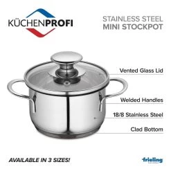 Frieling Mini Stockpot With Glass Lid | 0.7-Quart 9 Frieling Mini Stockpot With Glass Lid | 0.7-Quart -Cookware & Knives Shop k2370702816 2 2