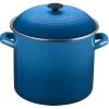 Le Creuset 16 Qt. Stock Pot | Marseille Blue -Cookware & Knives Shop le cresuet 16 qt stock pot marseille blue n4100 2859 1