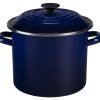 Le Creuset 8 Qt. Stock Pot | Indigo Blue 1 Le Creuset 8 Qt. Stock Pot | Indigo Blue -Cookware & Knives Shop le creuset 8 quart stockpot indigo 1