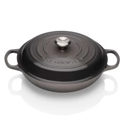 Le Creuset 2.25 Qt. Signature Enameled Cast Iron Braiser With Stainless Steel Knob | Oyster Grey