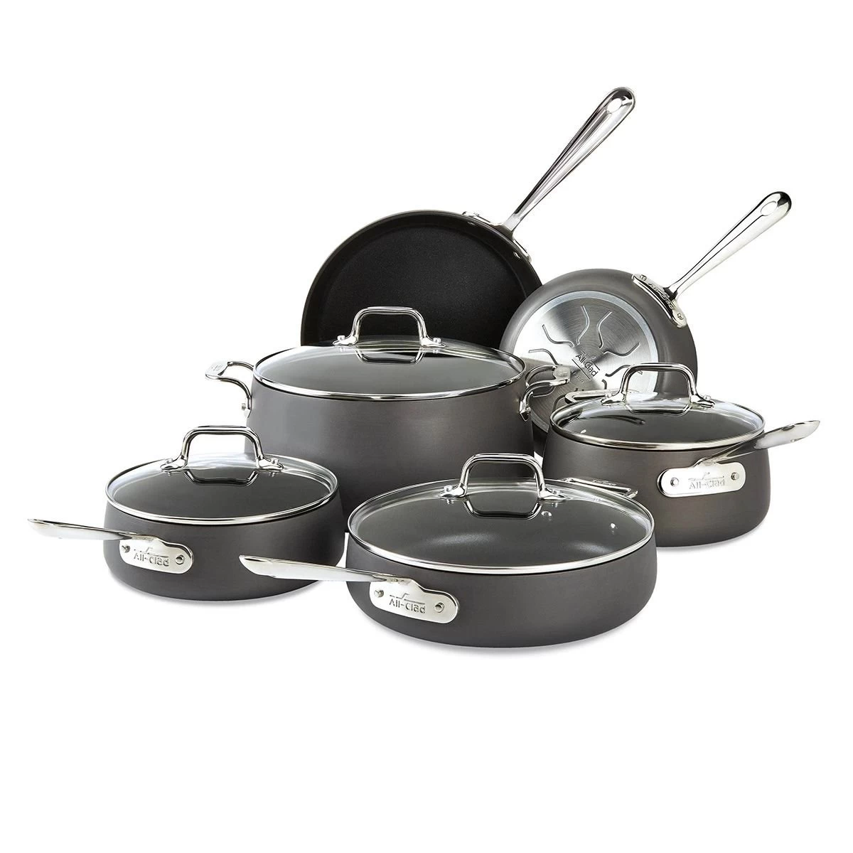 All-Clad HA1 Hard Anodized Nonstick Cookware Set | 10-Piece 3 All-Clad HA1 Hard Anodized Nonstick Cookware Set | 10-Piece