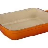 Le Creuset 5.25 Qt. Rectangular Signature Cast Iron Roaster | Flame Orange 2 Le Creuset 5.25 Qt. Rectangular Signature Cast Iron Roaster | Flame Orange -Cookware & Knives Shop ls2011 332 5.25 quart cast iron roaster flame orange le creuset
