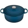 Le Creuset 7.25 Qt. Round Signature Dutch Oven With Stainless Steel Knob | Deep Teal 1 Le Creuset 7.25 Qt. Round Signature Dutch Oven With Stainless Steel Knob | Deep Teal -Cookware & Knives Shop ls2501 287dss