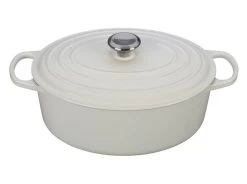 Le Creuset 6.75 Qt. Oval Signature Dutch Oven With Stainless Steel Knob | White