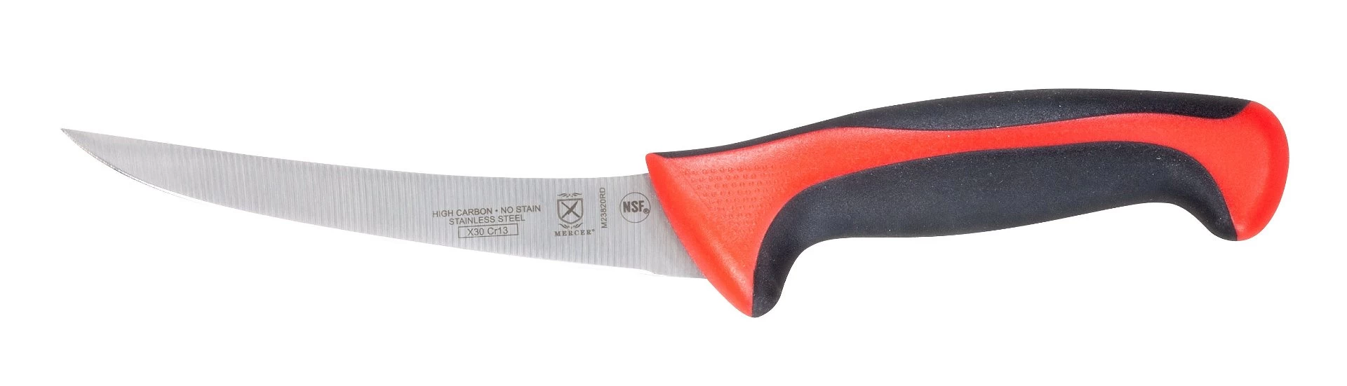 Mercer Cutlery Millennia 6" Boning Knife Curved - Red 3 Mercer Cutlery Millennia 6" Boning Knife Curved - Red