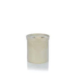 Martinez Pottery Hand Turned Stoneware One Gallon Crock With Lid | Natural