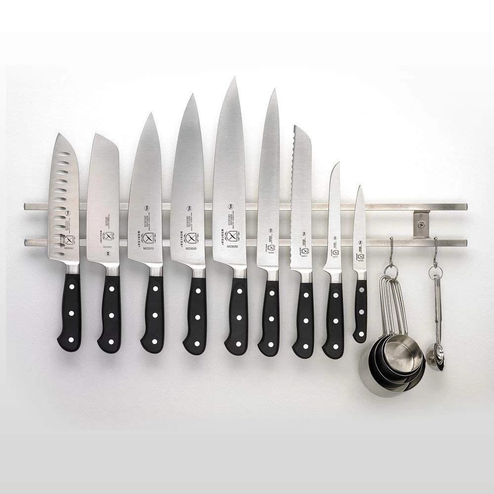 Mercer Culinary 24" Magnetic Knife Bar | Stainless Steel 4 Mercer Culinary 24" Magnetic Knife Bar | Stainless Steel - Image 2