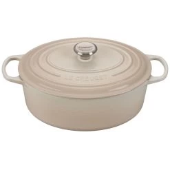 Le Creuset 6.75 Qt. Oval Signature Dutch Oven With Stainless Steel Knob | Meringue White