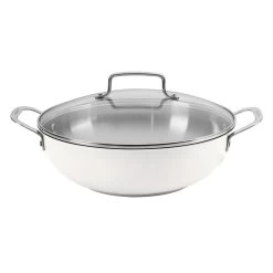 Cuisinart Matte White Stainless Steel All Purpose Pan With Cover | 12"