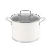 Cuisinart Matte White Stainless Steel Stockpot With Cover | 6 Qt. -Cookware & Knives Shop mw8966 22 lidon