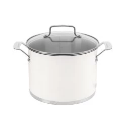 Cuisinart Matte White Stainless Steel Stockpot With Cover | 6 Qt.