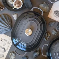 Le Creuset 3.75 Qt. Oval Signature Casserole With Stainless Steel Knob | Oyster Grey -Cookware & Knives Shop oy