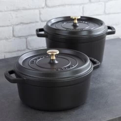 Staub 5 Qt Tall Cocotte | Black -Cookware & Knives Shop qkd9aoe8