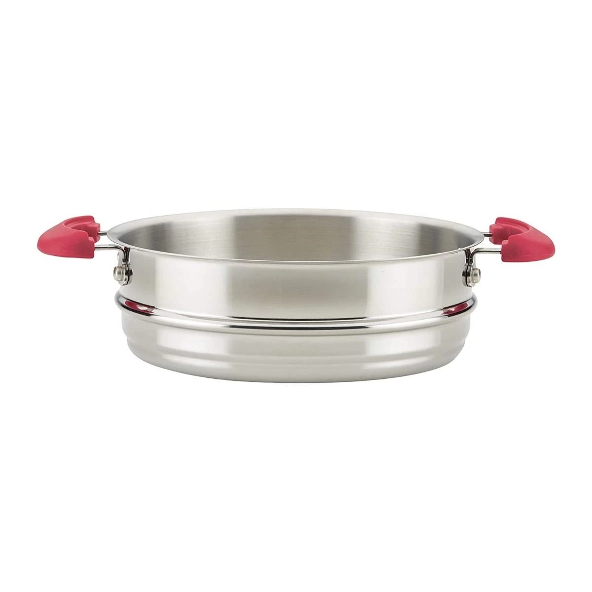 Rachael Ray 8-Piece Enameled Stacking Cookware Set | Red Shimmer 13 Rachael Ray 8-Piece Enameled Stacking Cookware Set | Red Shimmer - Image 11