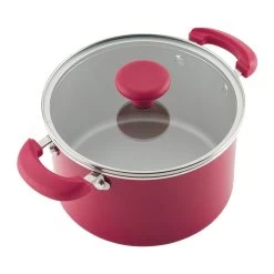 Rachael Ray 8-Piece Enameled Stacking Cookware Set | Red Shimmer 23 Rachael Ray 8-Piece Enameled Stacking Cookware Set | Red Shimmer -Cookware & Knives Shop redshim9