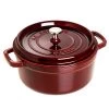 Staub 9 Qt. Round Cocotte/Dutch Oven | Multiple Colors Available -Cookware & Knives Shop round cocotte 9qt grenadine 9 1