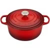 Le Creuset 5.5 Qt. Round Signature Cast Iron Dutch Oven With Stainless Steel Knob | Cerise/Cherry Red 1 Le Creuset 5.5 Qt. Round Signature Cast Iron Dutch Oven With Stainless Steel Knob | Cerise/Cherry Red -Cookware & Knives Shop rs10297 ls2501 2667