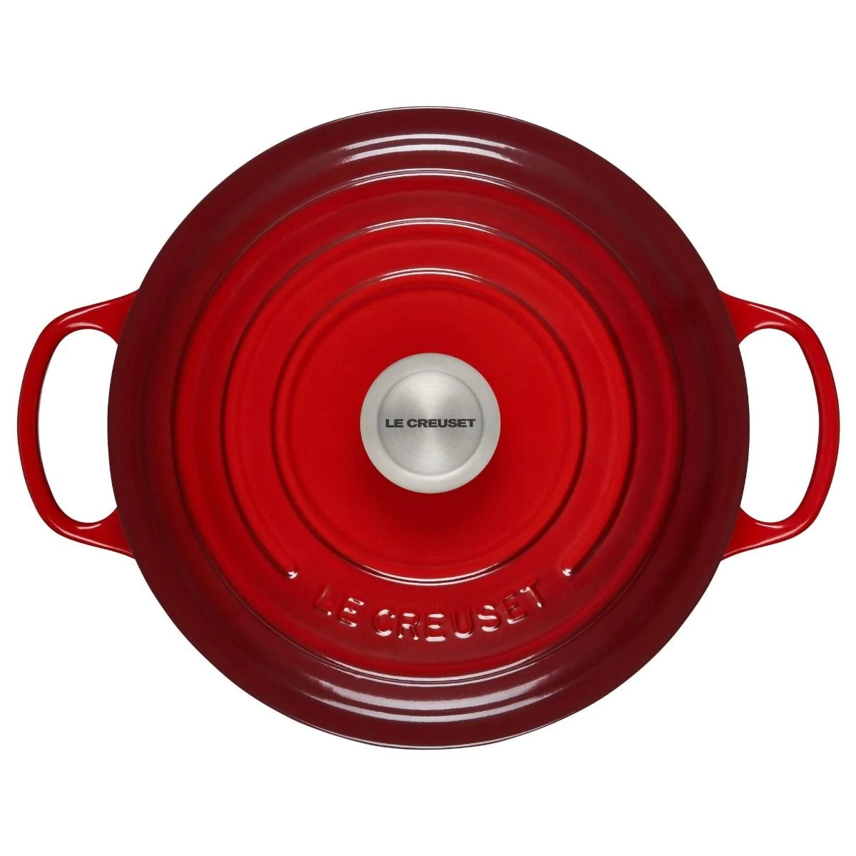 Le Creuset 5.5 Qt. Round Signature Cast Iron Dutch Oven With Stainless Steel Knob | Cerise/Cherry Red 4 Le Creuset 5.5 Qt. Round Signature Cast Iron Dutch Oven With Stainless Steel Knob | Cerise/Cherry Red - Image 2