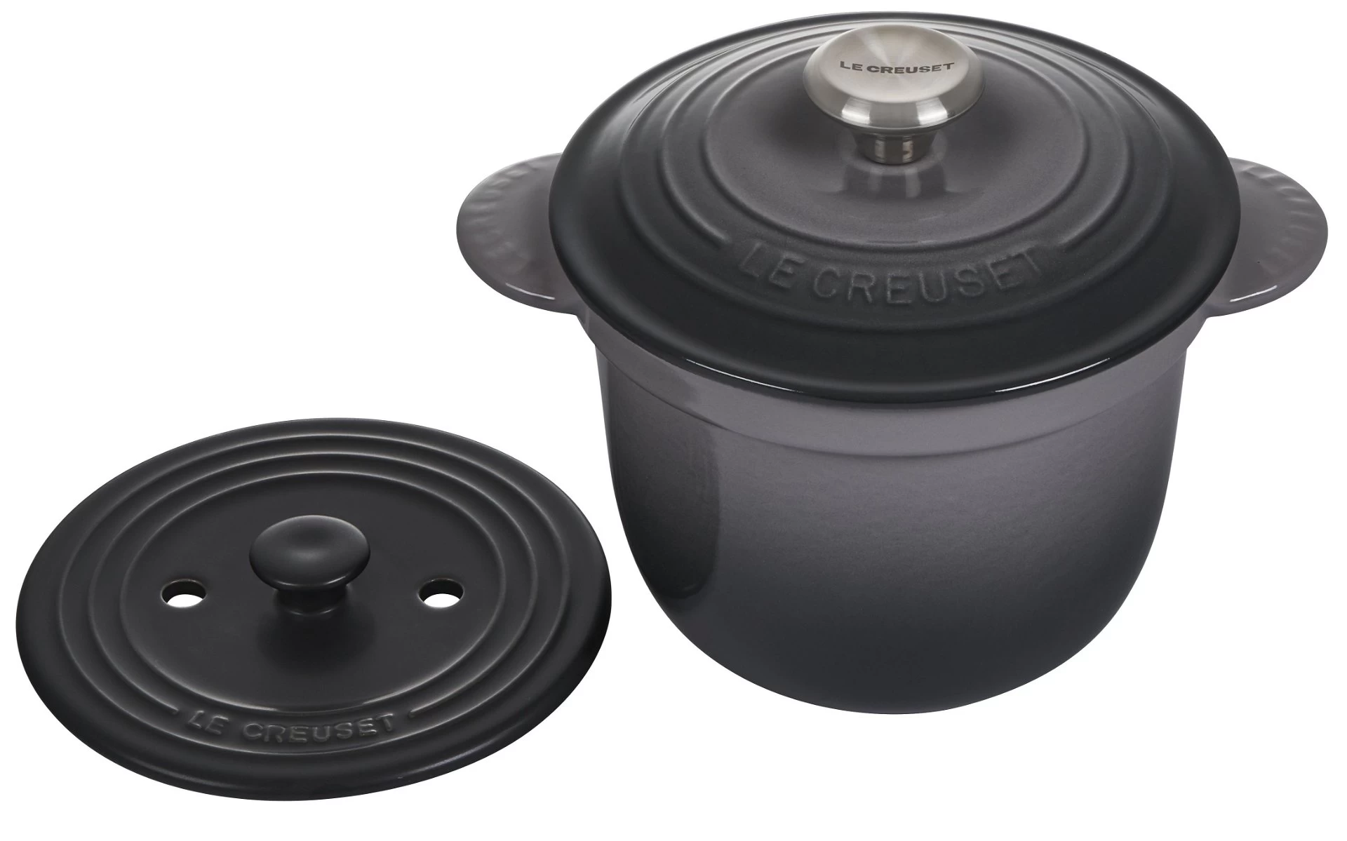 Le Creuset Cast Iron Rice Pot | Oyster Grey 7 Le Creuset Cast Iron Rice Pot | Oyster Grey - Image 5