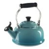 Le Creuset 1.7 Qt. Classic Whistling Kettle | Caribbean Blue -Cookware & Knives Shop rs1086 1.7l eos tea kettle classic whistling caribbean q3101 17
